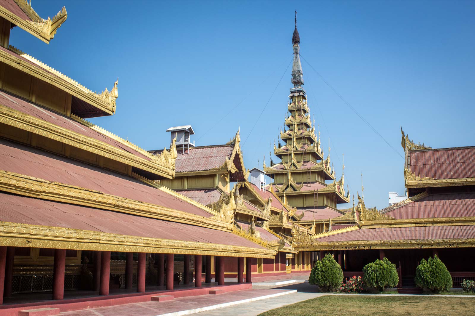 Visiting The Royal Palace In Mandalay Myanmar