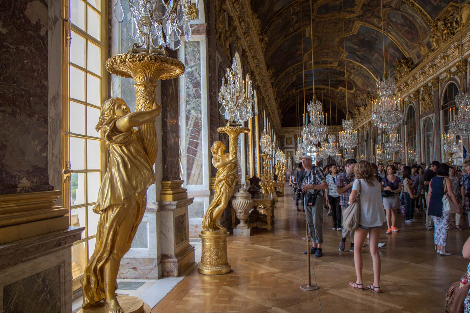 The Palace Of Versailles And The Hall Of Mirrors France