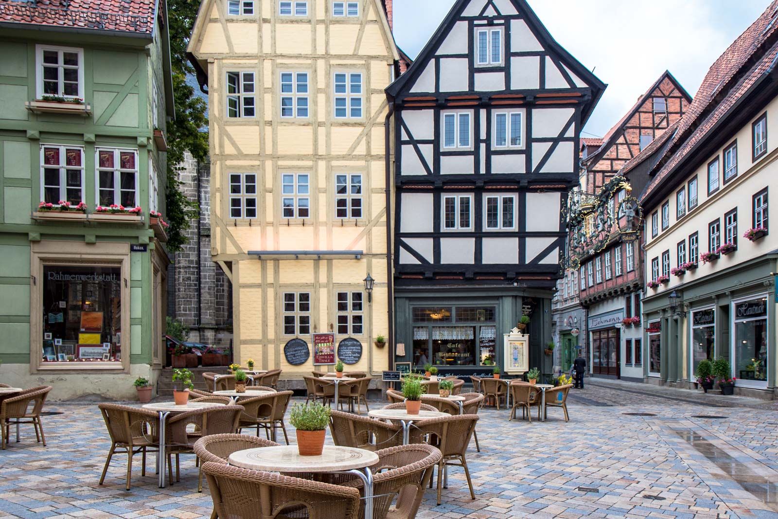 The old medieval town of Quedlinburg, Germany