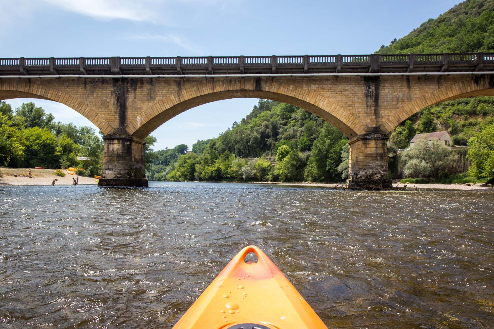 Kayaking down the Dordogne in France